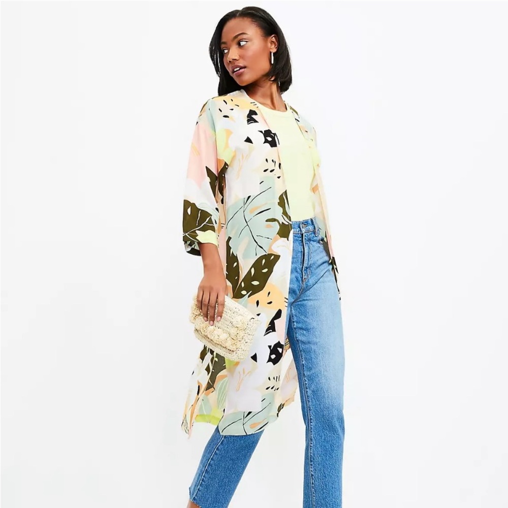 LOFT Multicolor Floral Duster